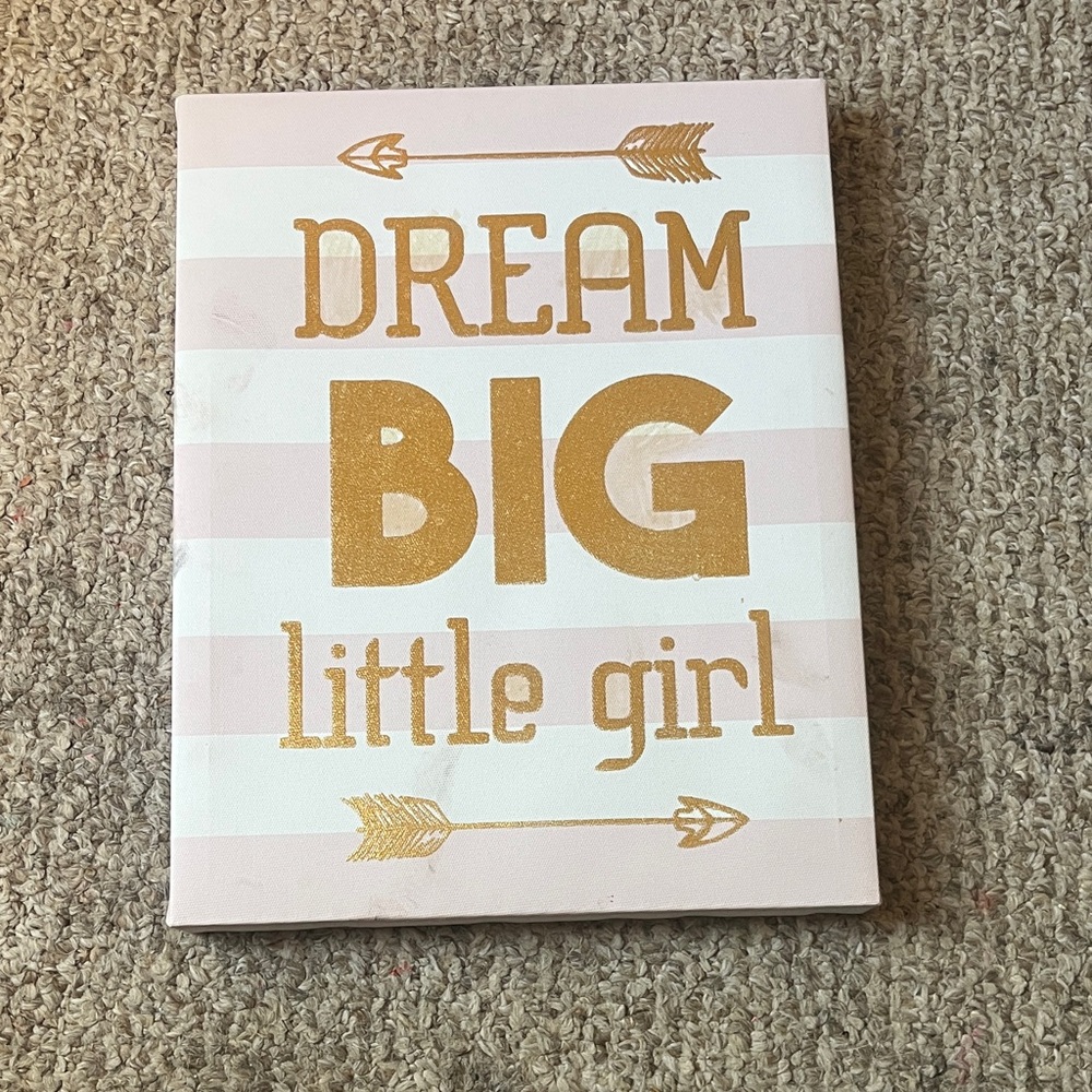 Dream Big Little Girl Canvas Art